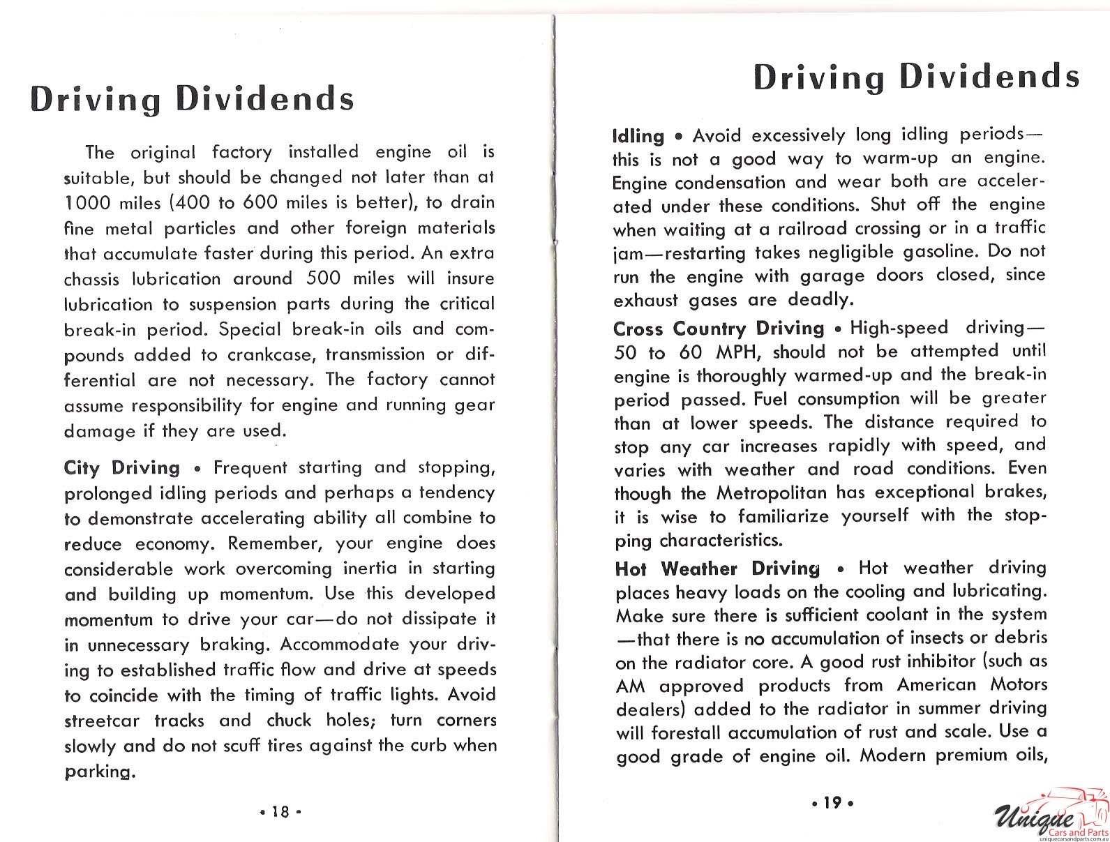 1957 Nash Metropolitan Owners Manual Page 13
